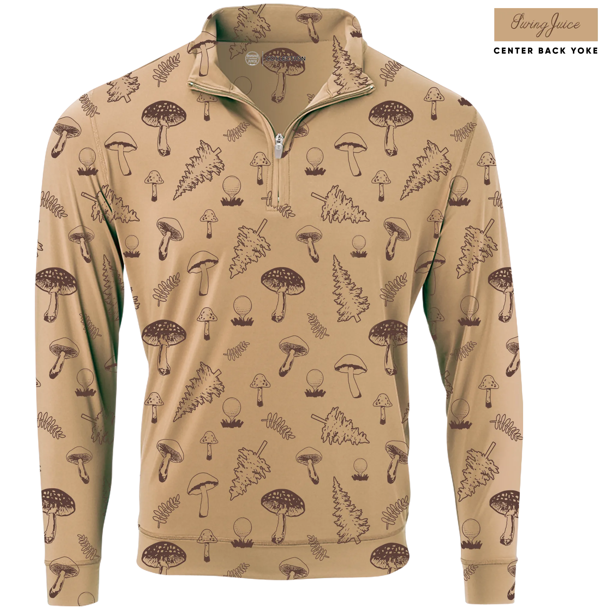 SwingJuice Golf Mushrooms Men's Quarter Zip
