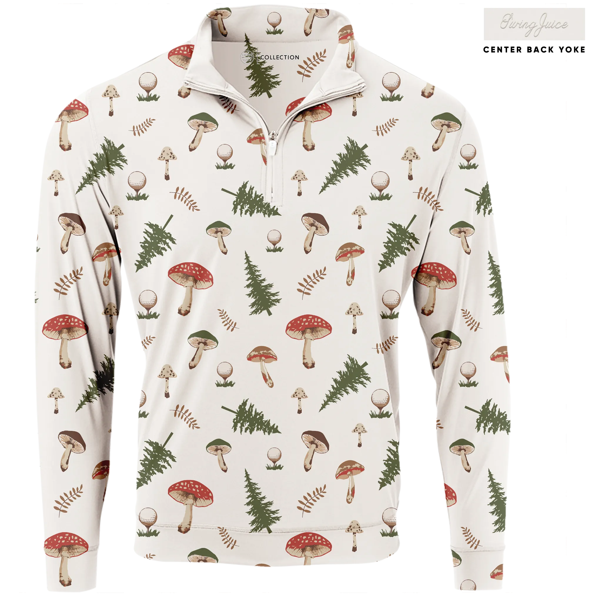 SwingJuice Golf Mushrooms Men's Quarter Zip