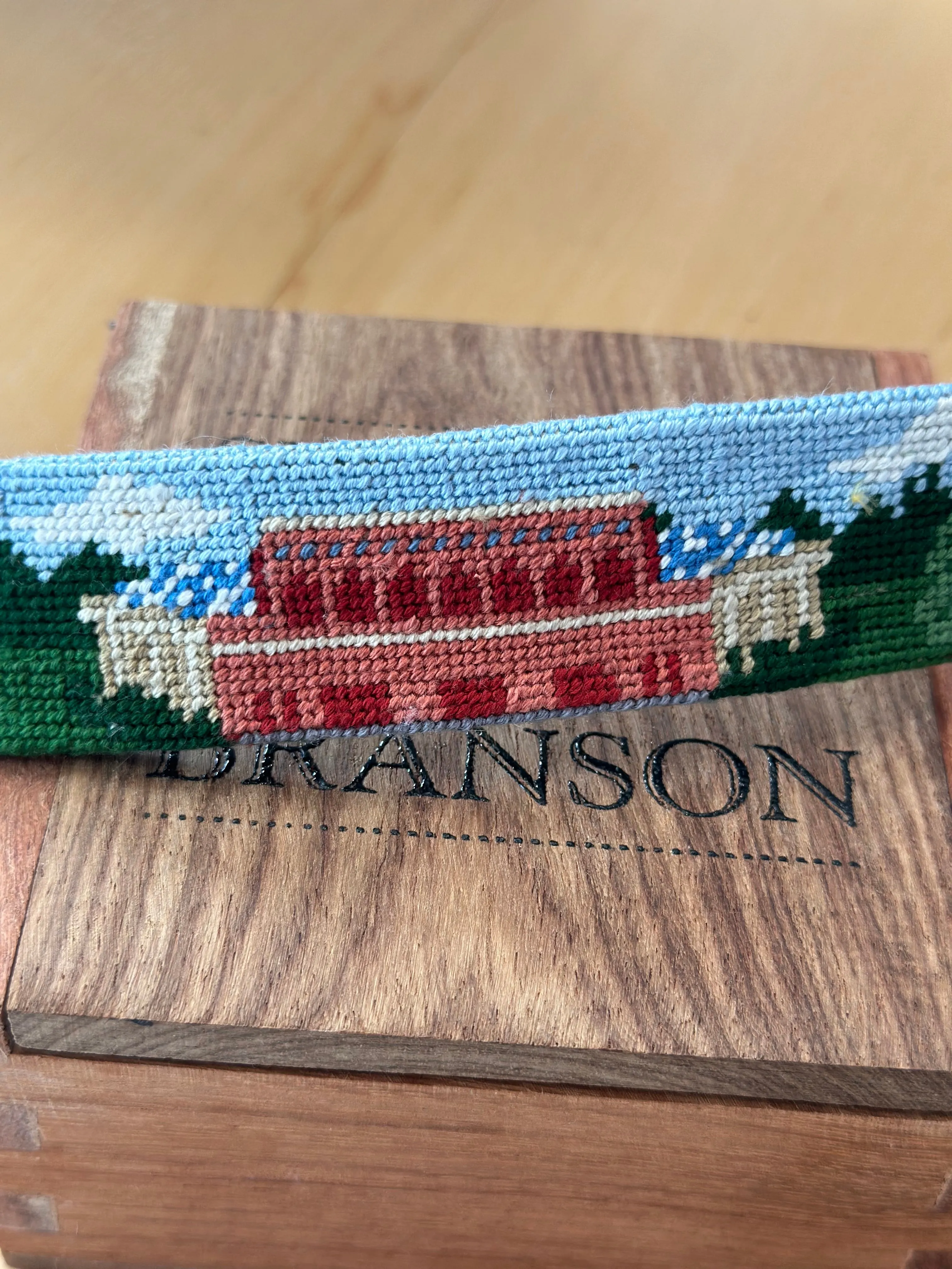 University of North Carolina Campus Needlepoint Belt by Smathers and Branson