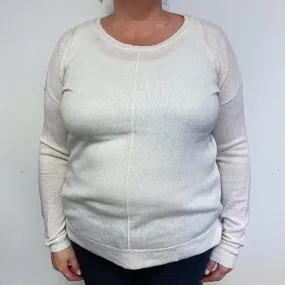Winter White Crew Neck Jumper XL