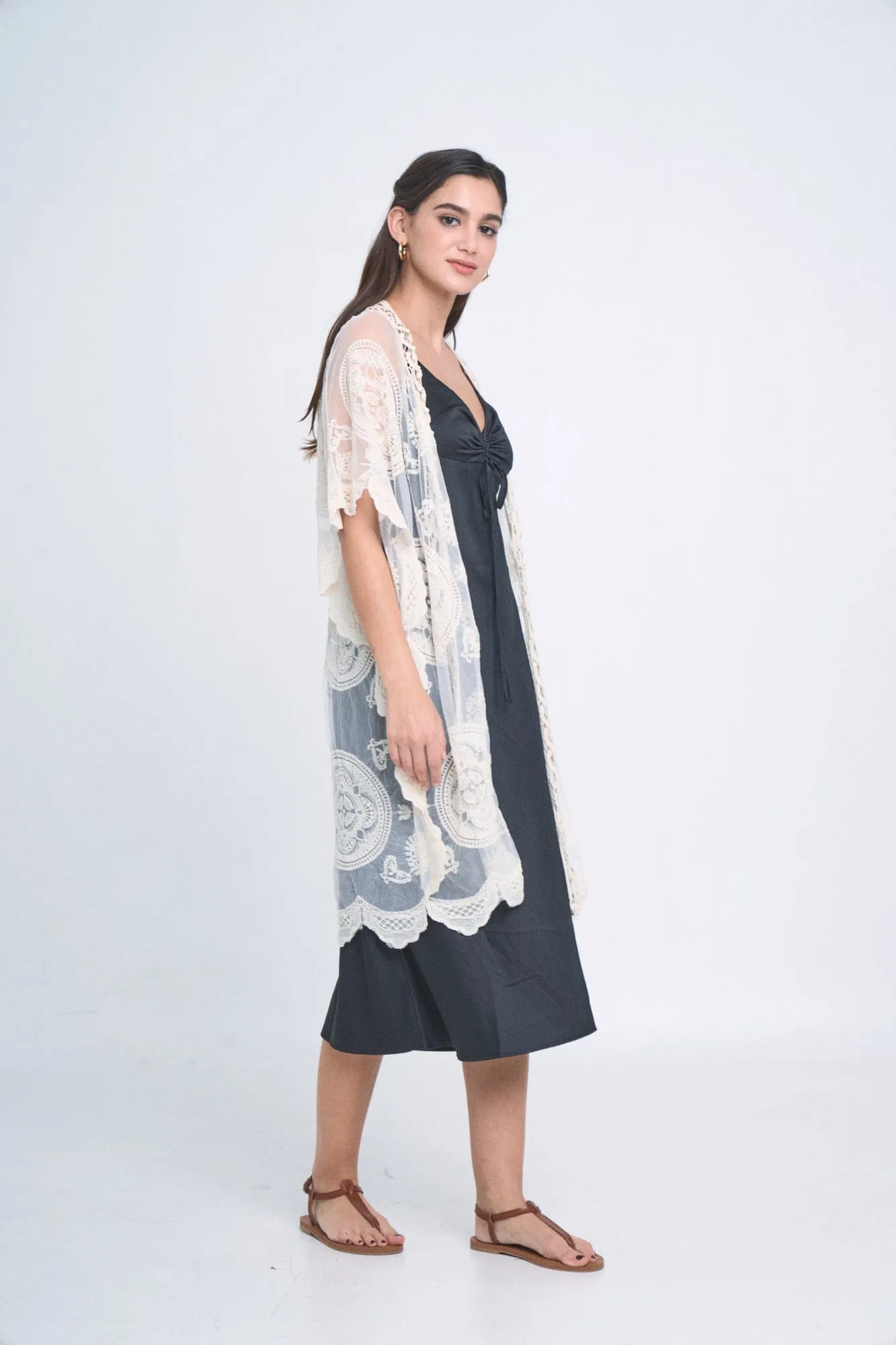 YLK310090 Makenzie Lace Kimono