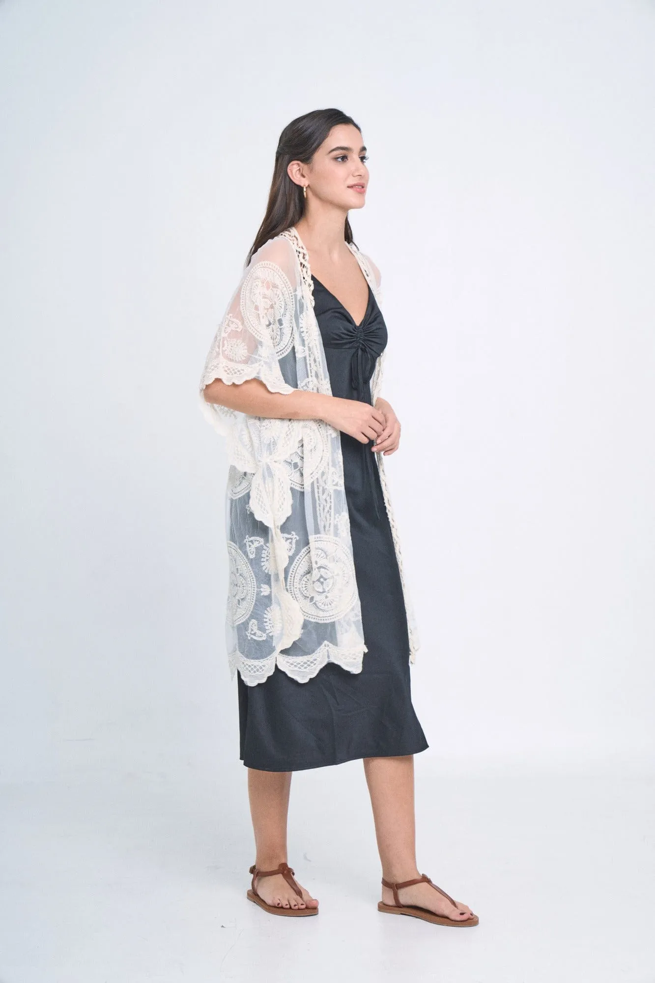 YLK310090 Makenzie Lace Kimono