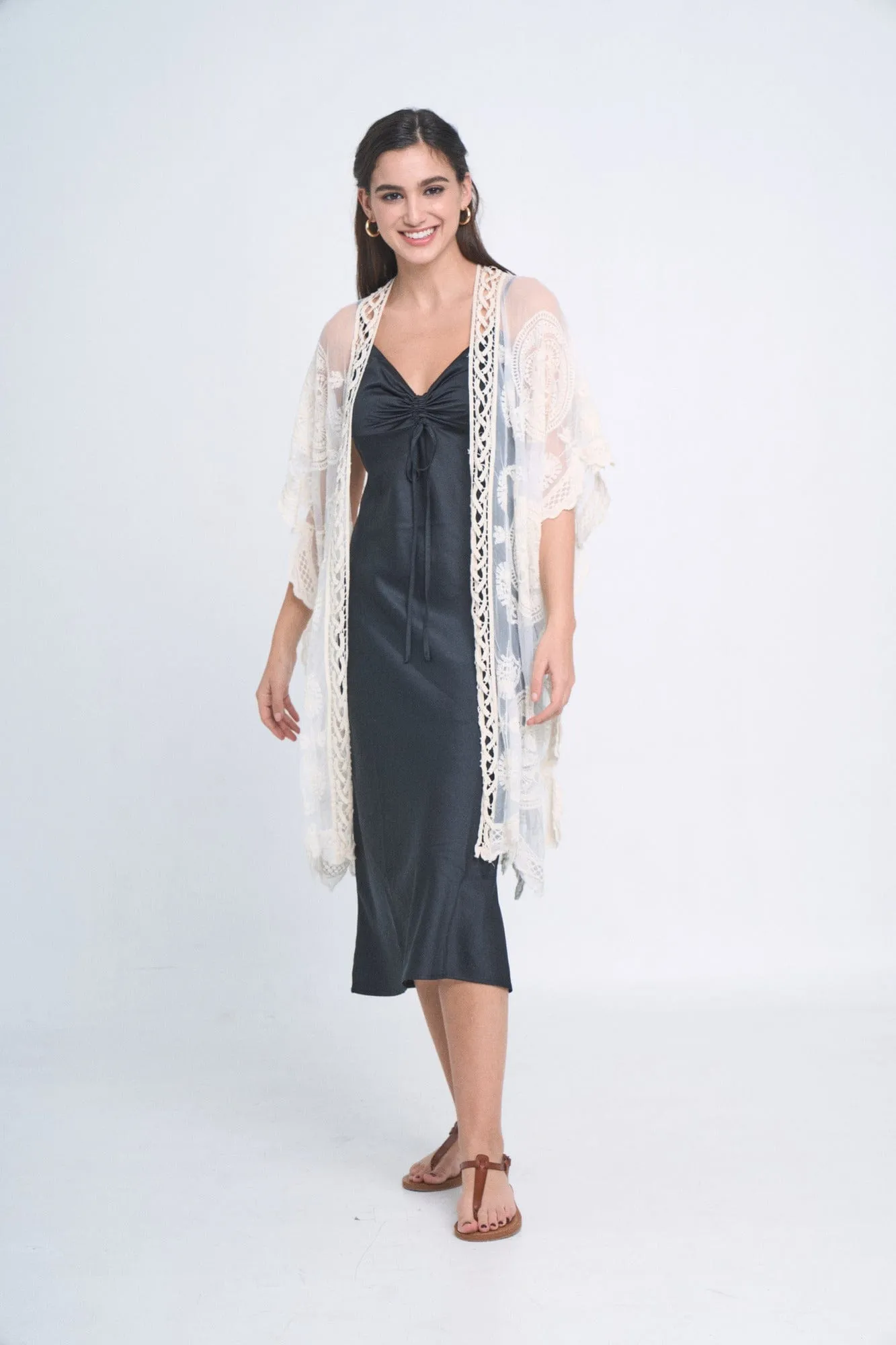 YLK310090 Makenzie Lace Kimono